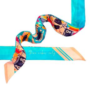 PURE Hedvábný šátek VLNY